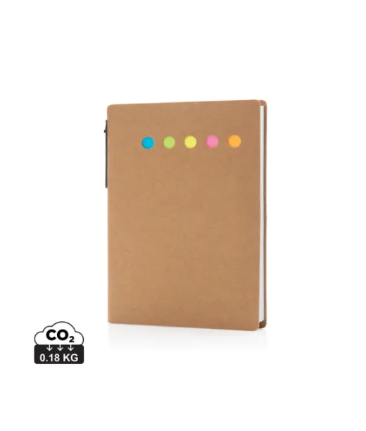 Kraft Muistilappulehtinen A6 Kynällä Ruskea