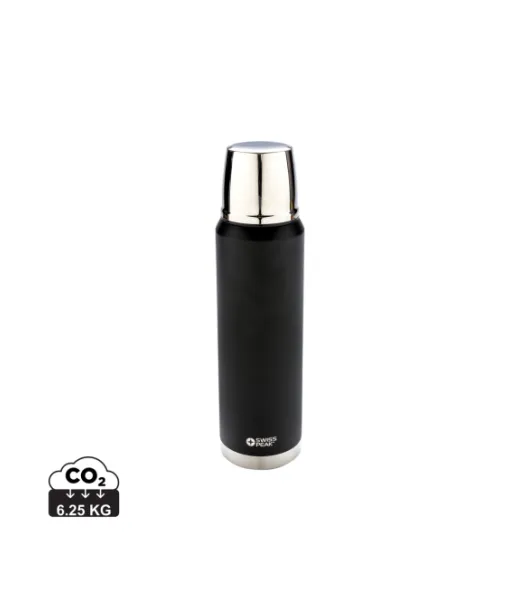 Kuparinen Swiss Peak Elite -termospullo - 1 L Musta