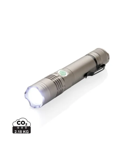 Ladattava 3 W:n Taskulamppu Harmaa