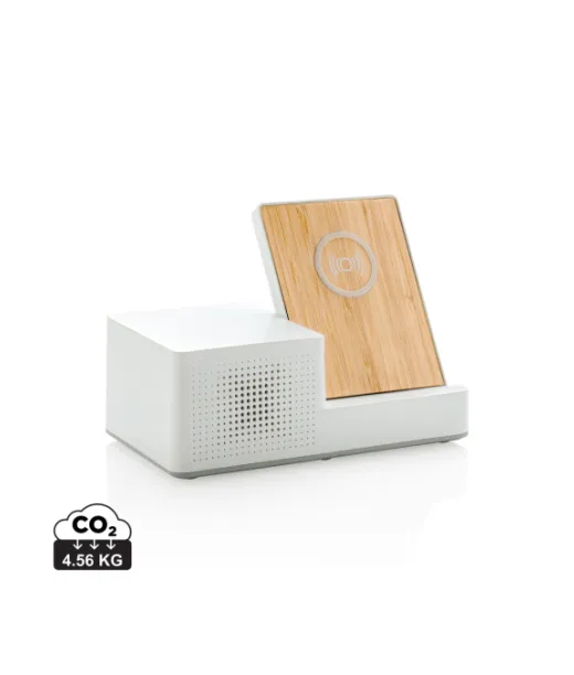 Langaton 5w Ontario-laturi Kaiuttimella Valkoinen