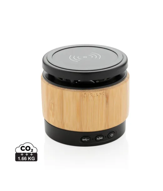 Langaton Bambulaturi-kaiutin Ruskea, Musta