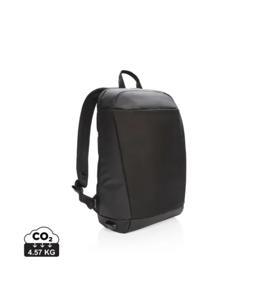 Madrid – Usb-laptopreppu, Rfid-suojaus - Pvc Vapaa Musta, Musta