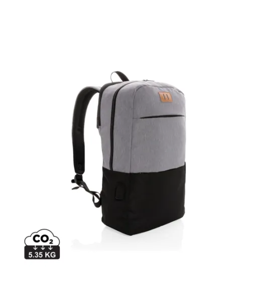 Moderni Pvc-vapaa 15,6"" Usb & Rfid -laptopreppu Musta