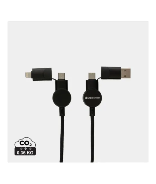 Oakland Rcs 1.2m 6-in-1 Nopean Latauksen 45w Kaapeli Musta