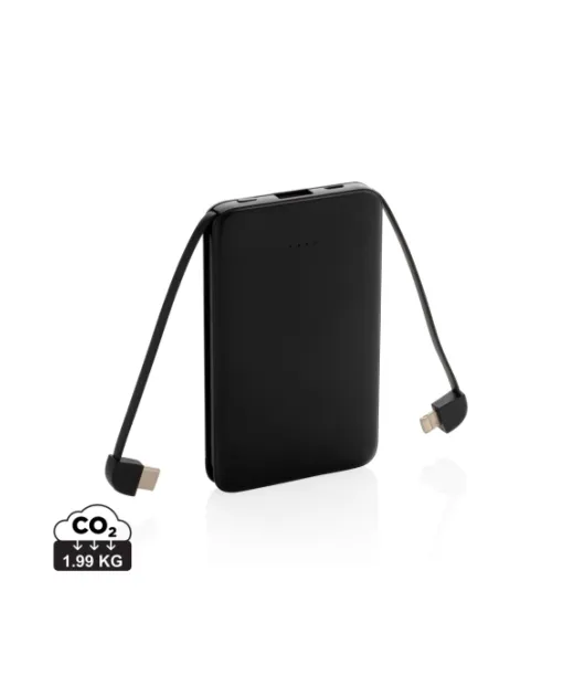 Pieni 5 000 Mah:n Johdollinen Varavirtalähde Musta