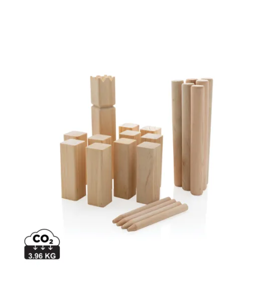 Puinen Kubb -setti Ruskea