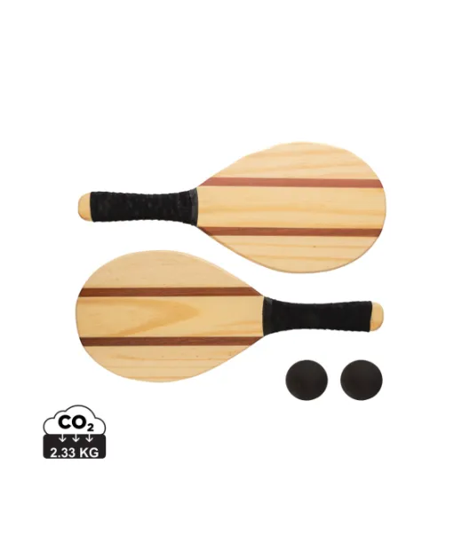 Puinen Rantatennissetti Ruskea