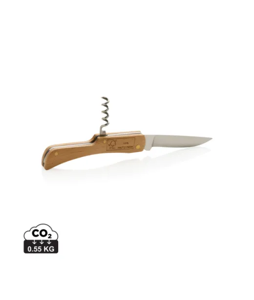 Puinen Veitsi Pullonavaajalla Ruskea