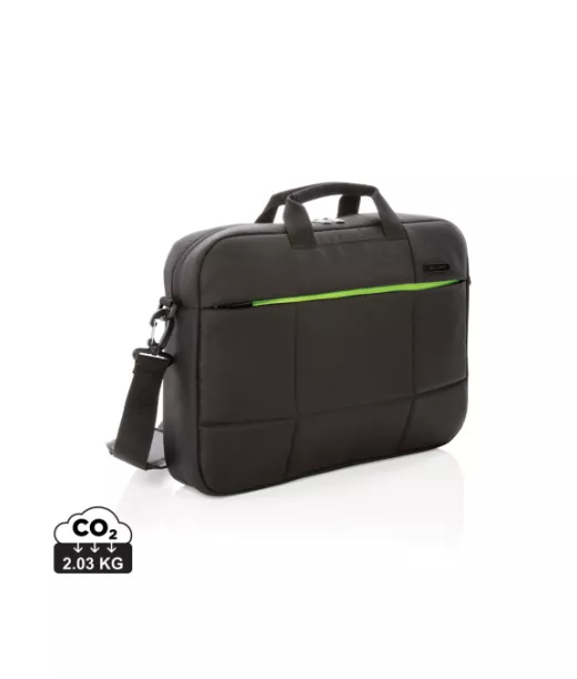 Pvc-vapaa Soho Rpet -bisneslaptoplaukku 15,6” Musta, Vihreä
