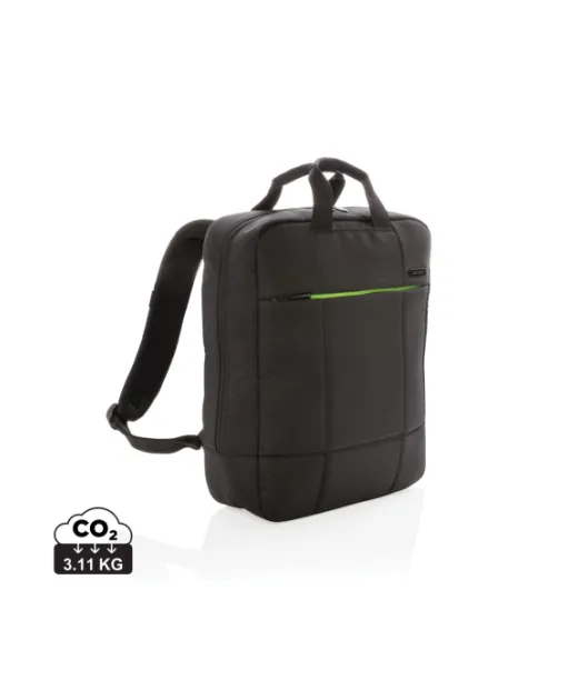 Pvc-vapaa Soho Rpet -bisneslaptopreppu 15,6” Musta, Vihreä