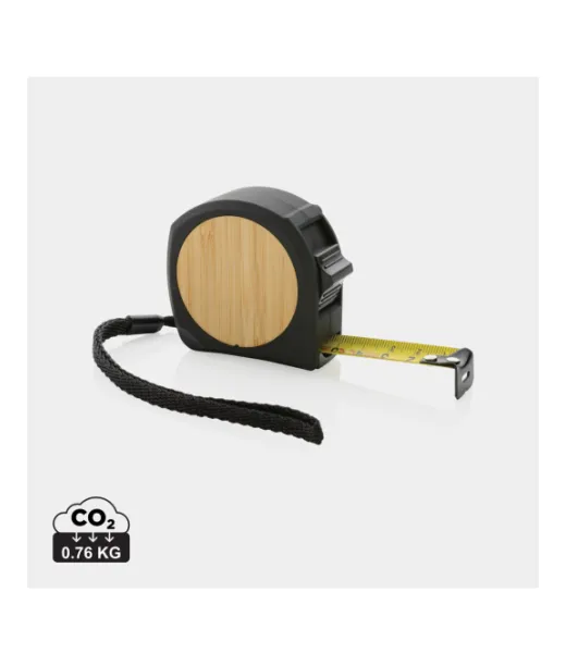 Rcs 5m/19mm Bambumittanauha Kierrätetystä Muovista Musta