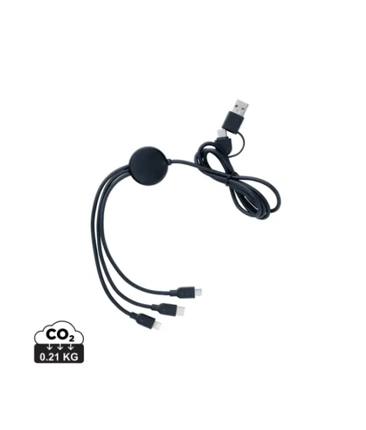 Rcs 6-in-1 Kaapeli Kierrätetystä Tpe:stä Ja Muovista Musta