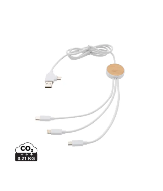 Rcs Ontario 6-in-1 Latauskaapeli Kierrätetystä Muovista Valkoinen