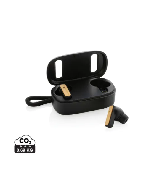 Rcs Tws  Bambuiset Kuulokkeet Kierrätetystä Muovista Musta