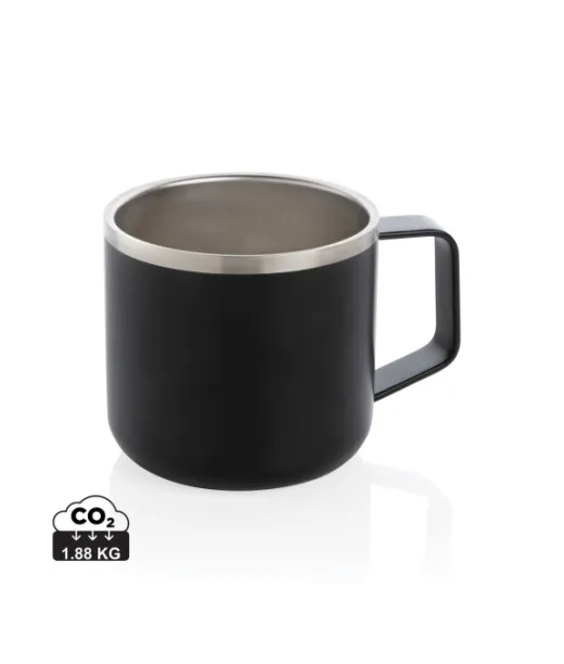 Ruostumattomasta Teräksestä Valmistettu Retkeilymuki Musta