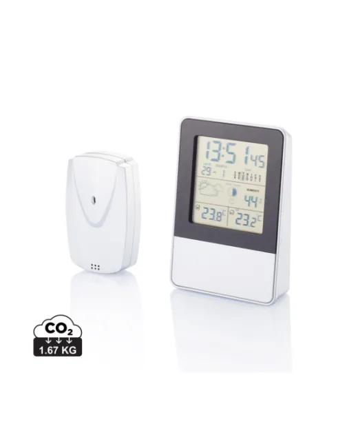 Sisä-/ulkosääasema Hopeanvärinen, Musta