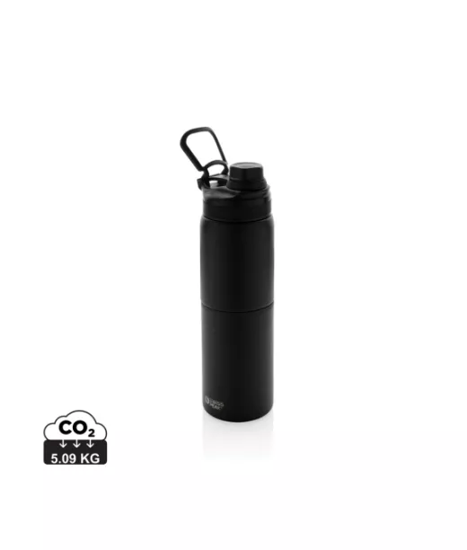 Swiss Peak 2-in-1 Ss Pullo Kahvalla Musta