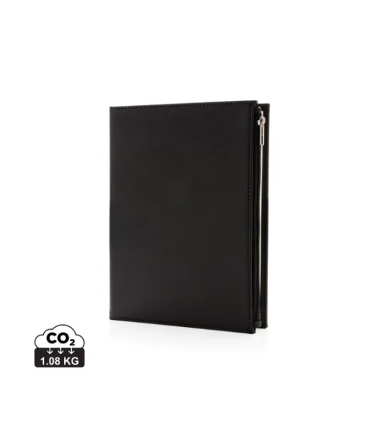 Swiss Peak A5 Pu Muistikirja Vetoketjutaskulla Musta