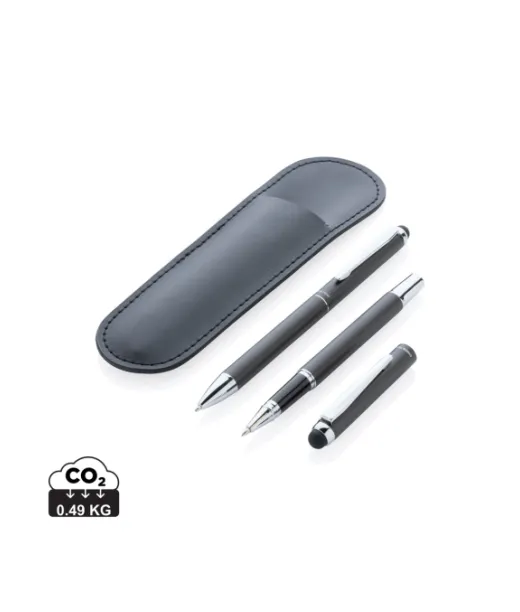 Swiss Peak Deluxe Kynäsetti Pu-kotelossa Musta