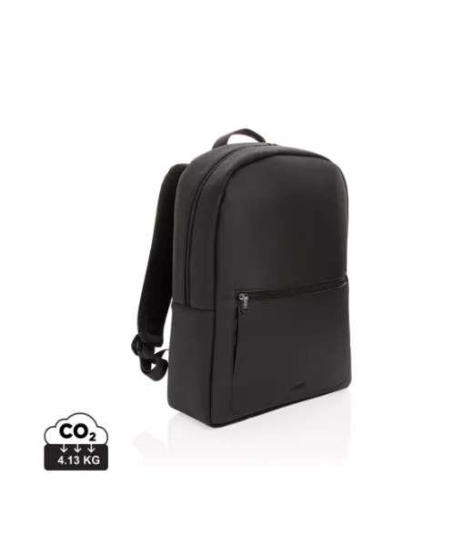 Swiss Peak Deluxe Vegaaninahkainen Tietokonereppu Musta