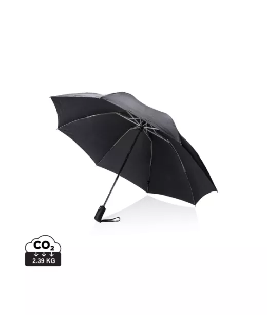 Taitettava 23 ” Swiss Peak -sateenvarjo, Autom. Av./sulk. Musta