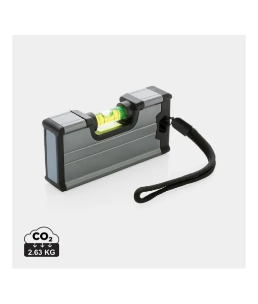 Taskukokoinen Vesivaakaviivain Magneetilla Harmaa