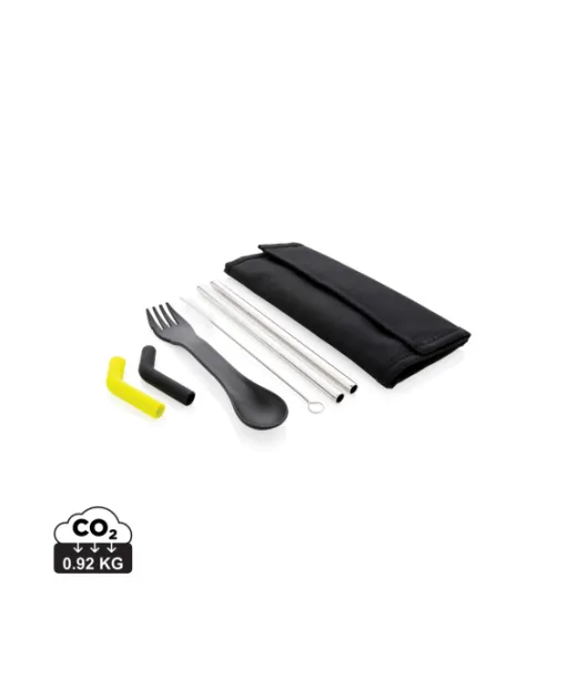 Tierra Kaksiosainen Pilli- Ja Aterinpidike Musta