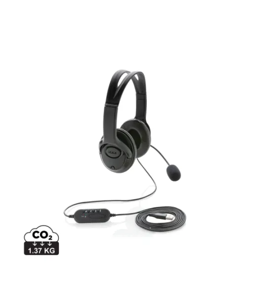 Työheadset Johdolla Musta