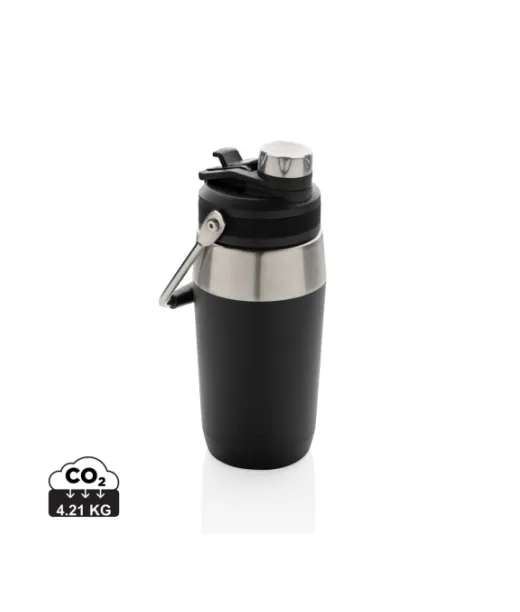 Tyhiöpullo Kaksoistoimintoisella Kannella 500ml Musta