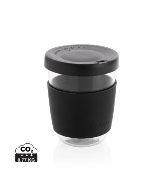 Ukiyo Borosilikaattilasinen Lasi Silikonikannella Musta