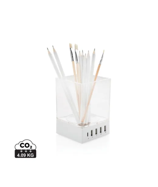 Usb-laturi Kynäpidikkeellä Valkoinen