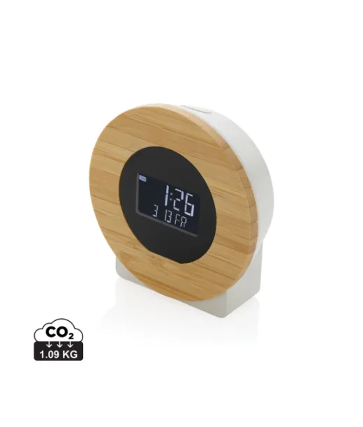 Utah Rcs Lcd Työpöytäkello Bambusta Ruskea