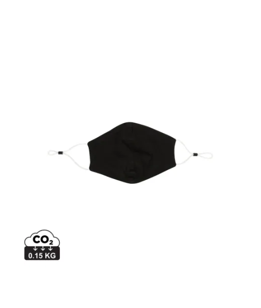 Uudelleenkäytettävä 2-kerroksinen Puuvillamaski Musta