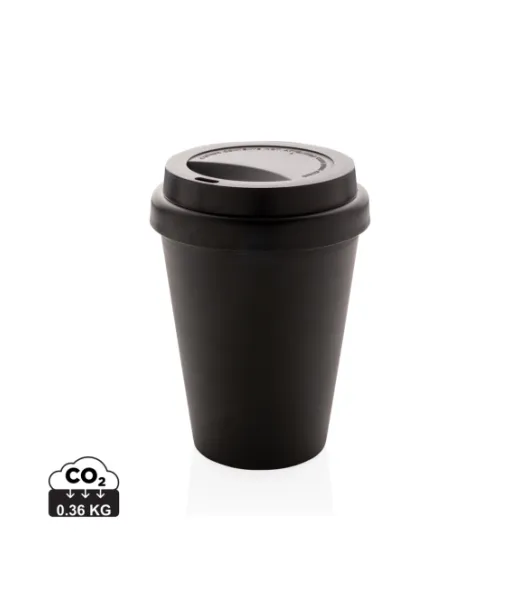 Uudelleenkäytettävä Kaksiseinäinen Kahvikuppi 300 Ml Musta