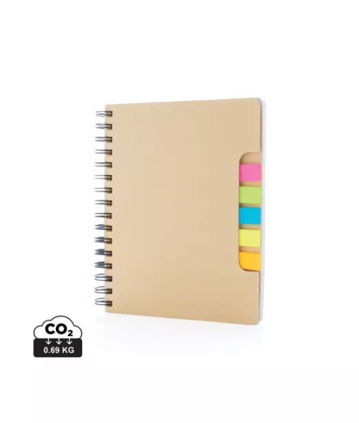 Voimapaperikierremuistikirja A5 Ja Muistilaput Ruskea