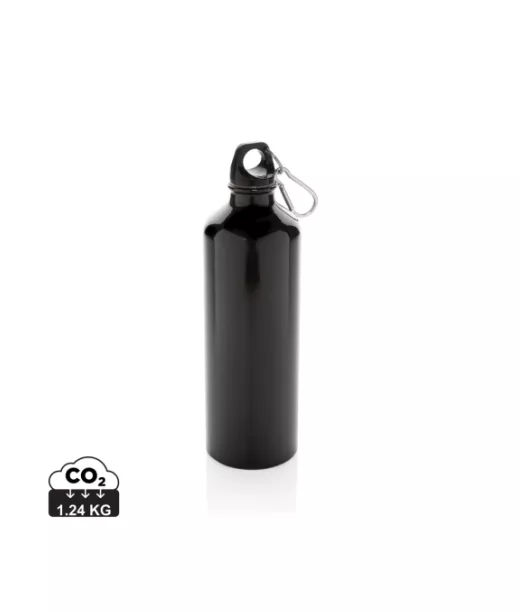 Xl Alumiininen Vesipullo Klipillä Musta, Musta