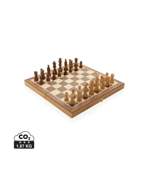 Ylellinen Puinen Taitettava Shakkisetti Ruskea