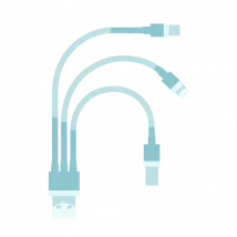 Latauspiuhat omalla logolla