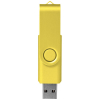 Rotate-metallic-usb-muistitikku, 2 Gt Keltainen